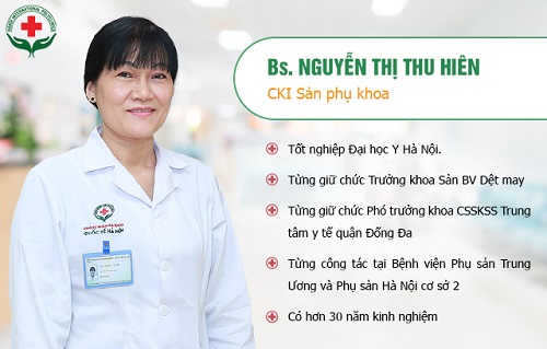 Bác sĩ phụ khoa Hà Nội Nguyễn Thị Thu Hiên