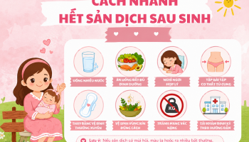 LÀM THẾ NÀO ĐỂ NHANH HẾT SẢN DỊCH SAU SINH?