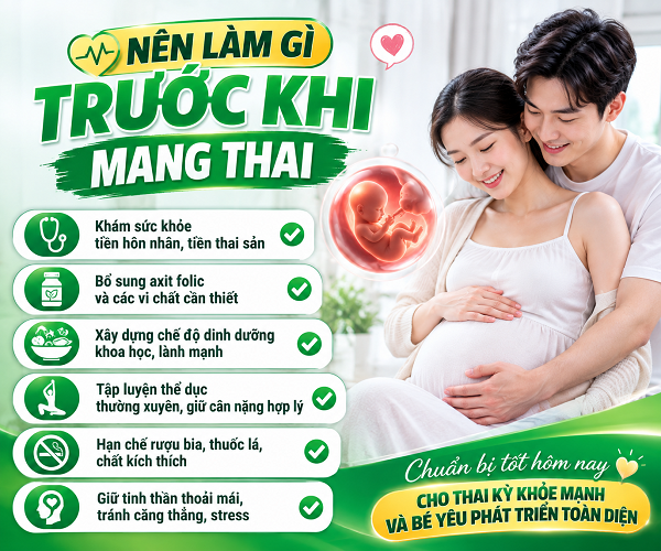 Nên làm gì trước khi mang thai?